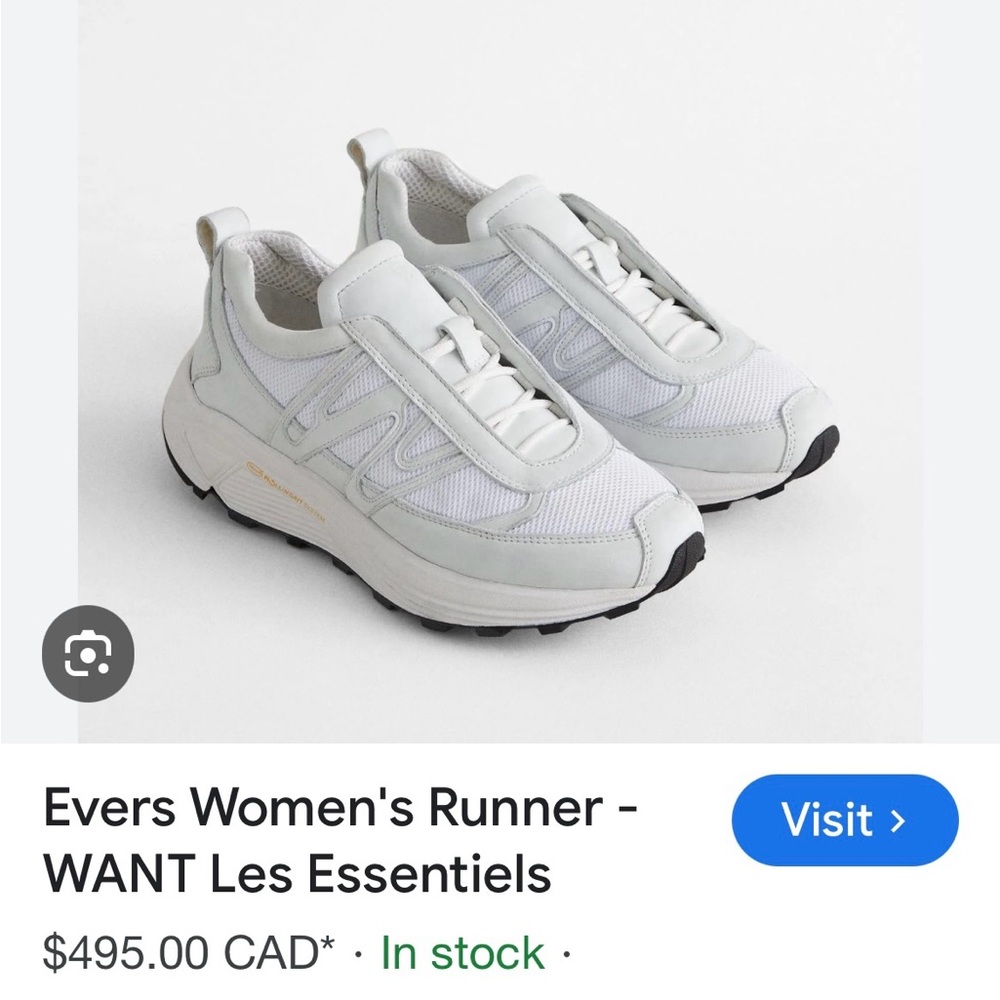 Evers wanted essentials womens White Sneakers size 38 8 $522